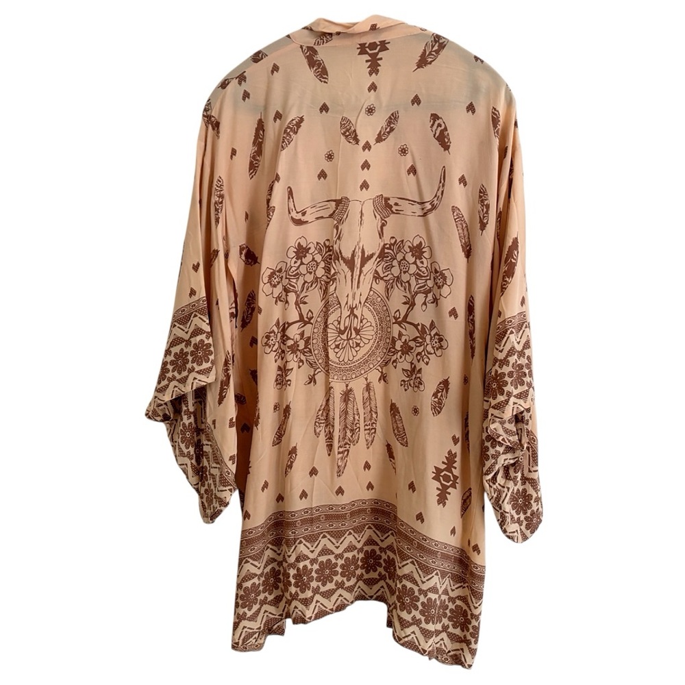 SPELL SPELL & THE GYPSY Feather Robe Kimono NWOT